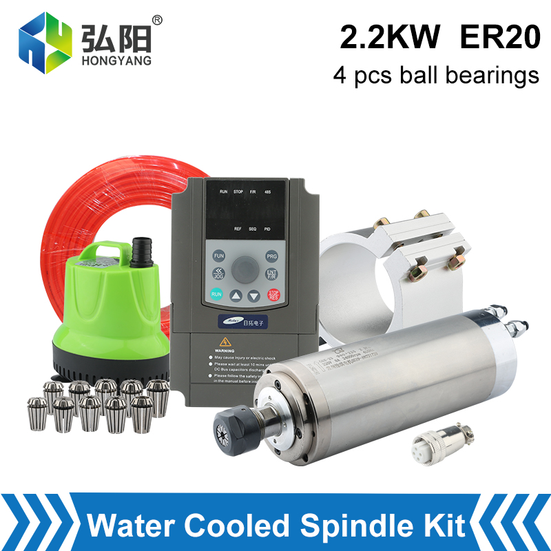 2.2Kw Water Cooled Spindle Kit Vfd - Комплект шпинделя с водяным охлаждением мощностью