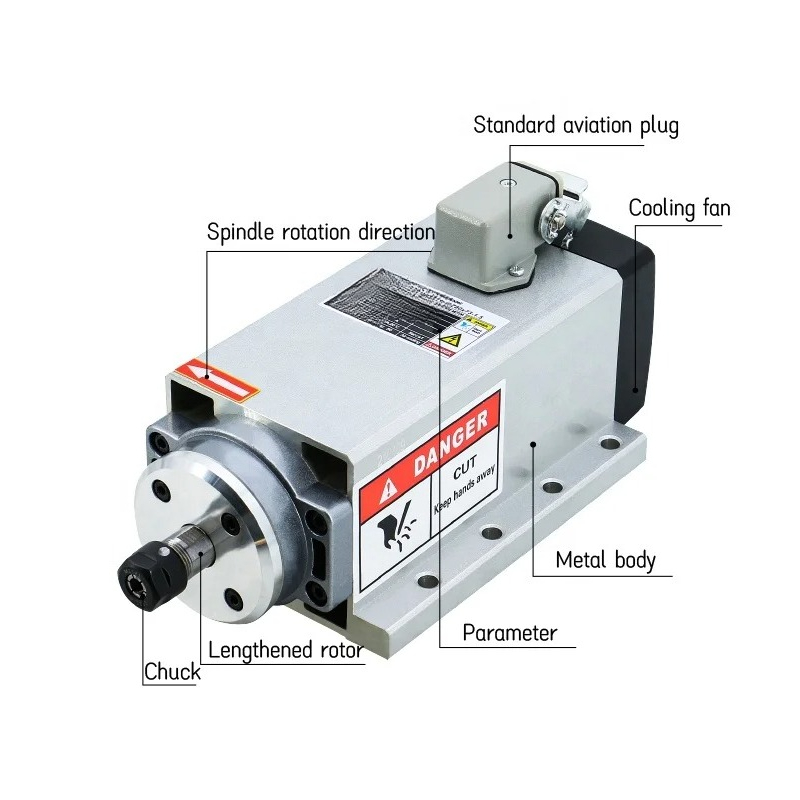 Er20 Collet Chuck Spindle Motor 220V - Шпиндель для фрезерного станка 2.2кВт 220В