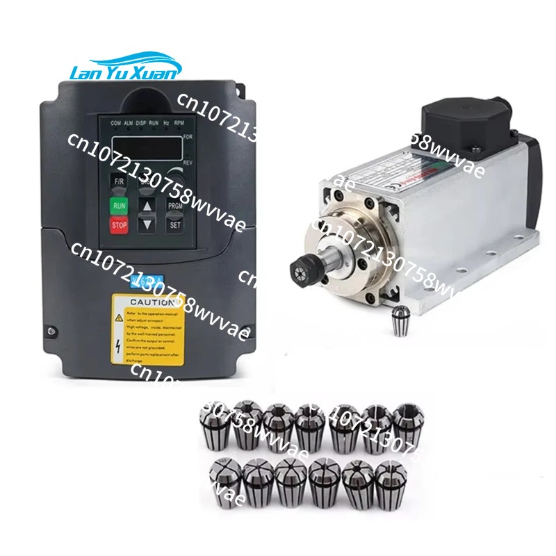 Air Cooled 1.5Kw Spindle Motor Inverter 110V - Комплект шпинделя с воздушным охлаждением для