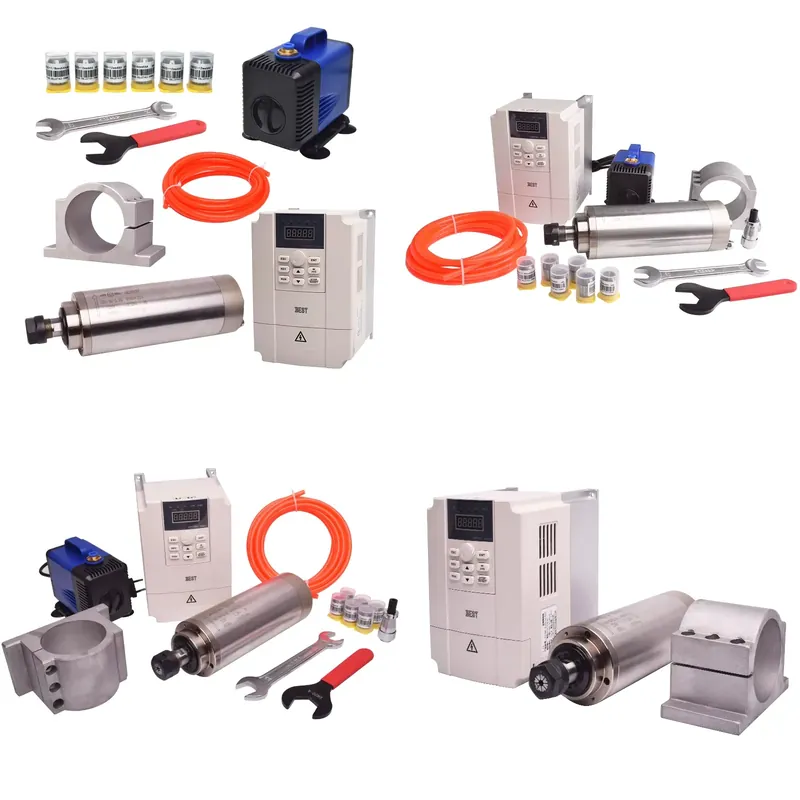 2.2Kw Water Cooled Spindle Kit Vfd - Gdz80 2.2кВт шпиндель с водяным охлаждением.