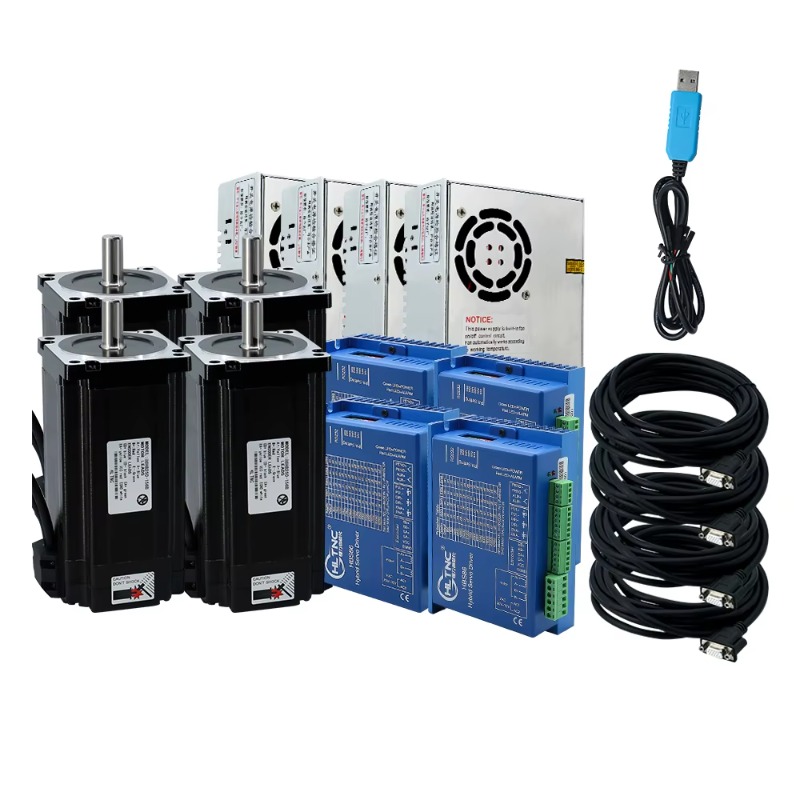 Hybrid Servo Driver Nema 34 8.5Nm - Комплект из 4-х 4-осевых шаговых двигателей