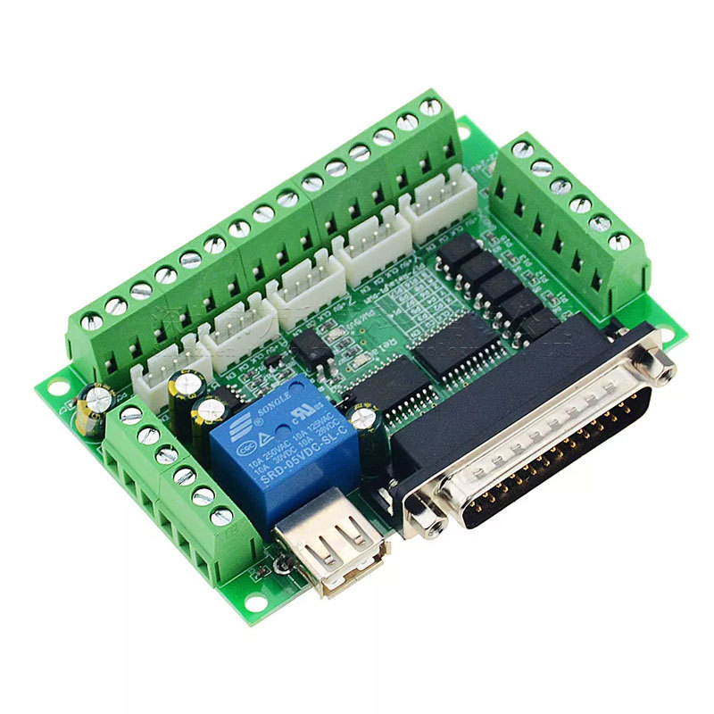 5 Axis Cnc Breakout Board Interface Mach3 - 5-осевой интерфейсный адаптер с ЧПУ, коммутационная