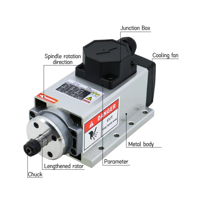 Высокоскоростной шпиндельный д – обзор и цена Er20 Collet Chuck Spindle Motor 220V