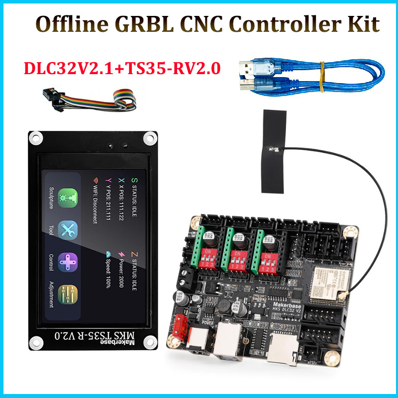 Makerbase MKS DLC32 V2.1 32-би – обзор и цена Grbl 32 Bit Control Board Offline Display