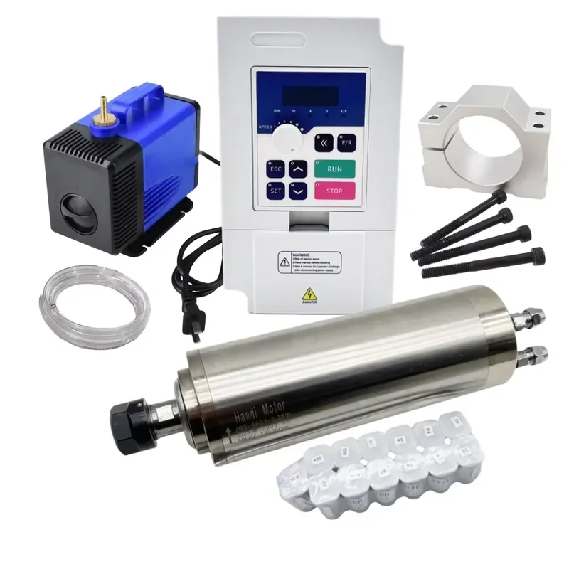Комплект шпиндельного двигател – обзор и цена 2.2Kw Water Cooled Spindle Kit Vfd