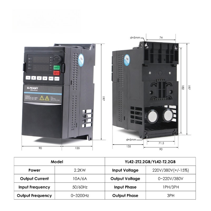 2.2 кВт ER20 D80 12000 об/мин/ – обзор и цена 2.2Kw Water Cooled Spindle Kit Vfd
