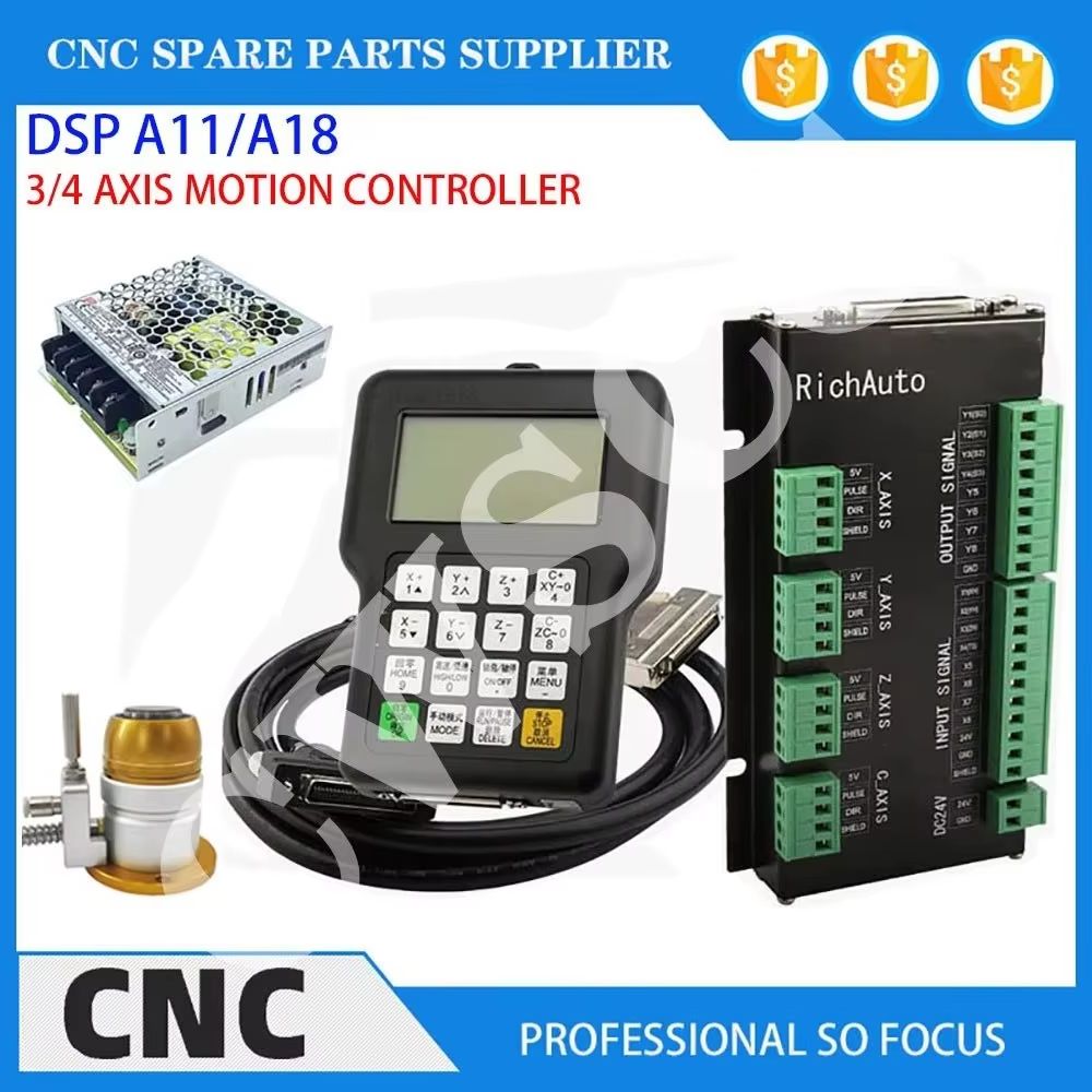 3-осевой 4-осевой станок с ЧПУ – обзор и цена Richauto A11 Dsp Controller 3 Axis