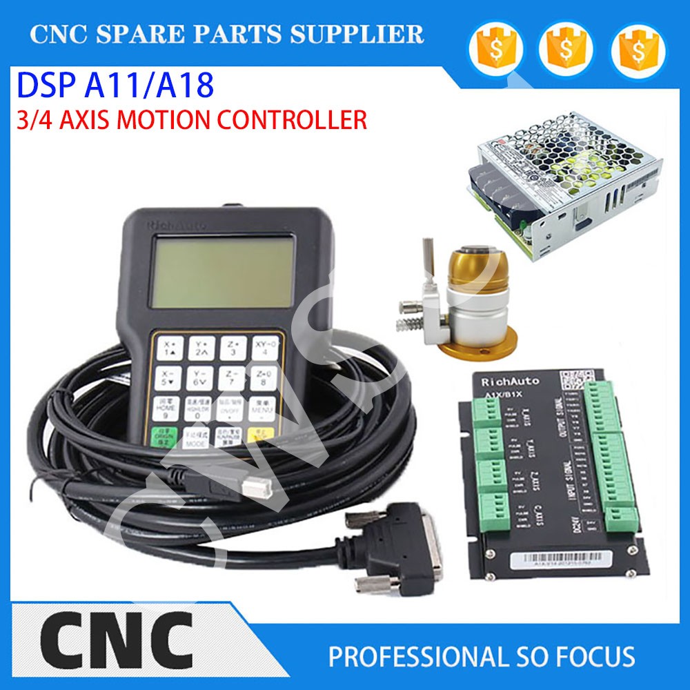 3-осевой 4-осевой станок с ЧПУ – обзор и цена Richauto A11 Dsp Controller 3 Axis
