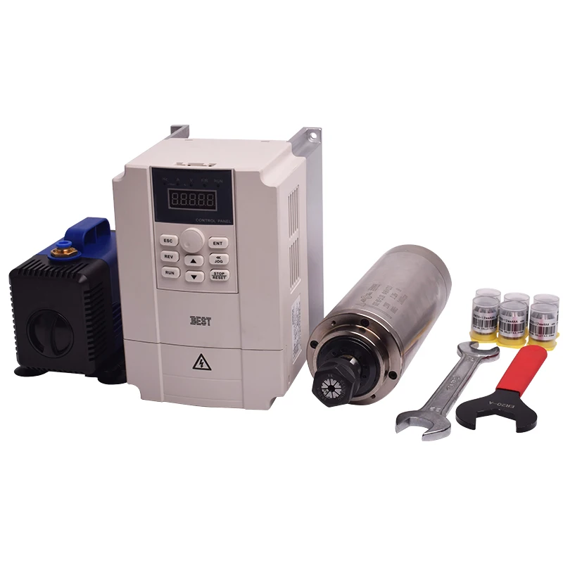 Высокоскоростной шпиндель GDZ  – обзор и цена 2.2Kw Water Cooled Spindle Kit Vfd