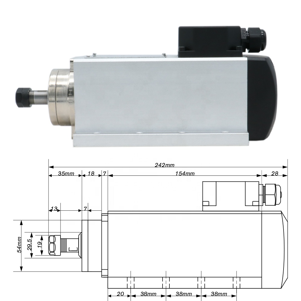HLTNC 1,5 кВт вспышка двигател – обзор и цена Air Cooled 1.5Kw Spindle Motor Inverter 110V
