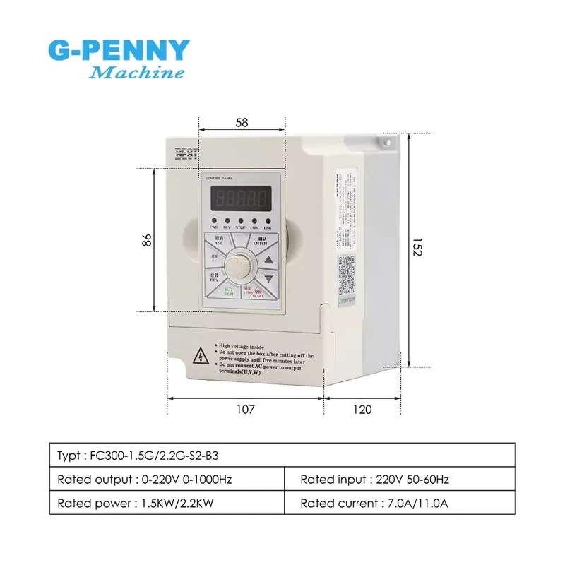 G-penny 2.2 кВт ER20 D80 Компл – обзор и цена 2.2Kw Water Cooled Spindle Kit Vfd
