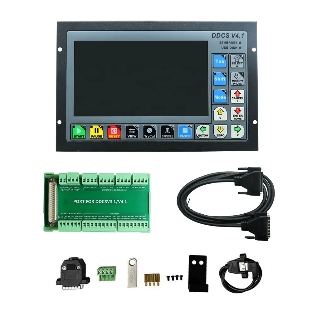 Новейший контроллер ЧПУ HLTNC  – обзор и цена Ddcs V4.1 4 Axis Cnc Offline Controller