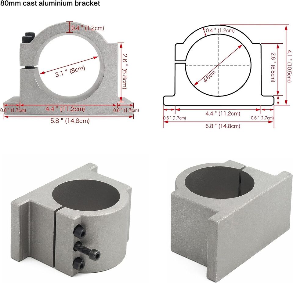 【ЕС/США】2,2 кВт, 220 В, 8 А, G – обзор и цена 2.2Kw Water Cooled Spindle Kit Vfd
