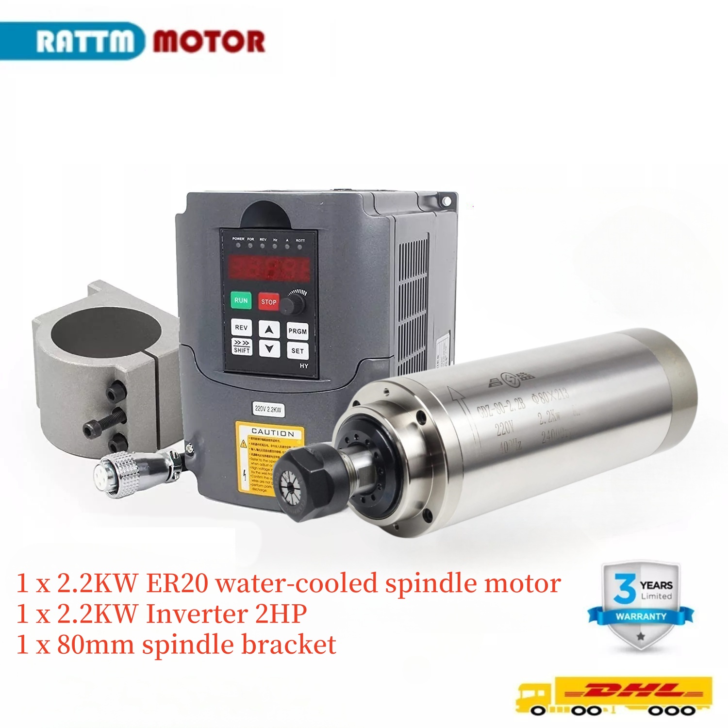 2.2KW 110V или 220V 8A GDZ-80- – обзор и цена 2.2Kw Water Cooled Spindle Kit Vfd