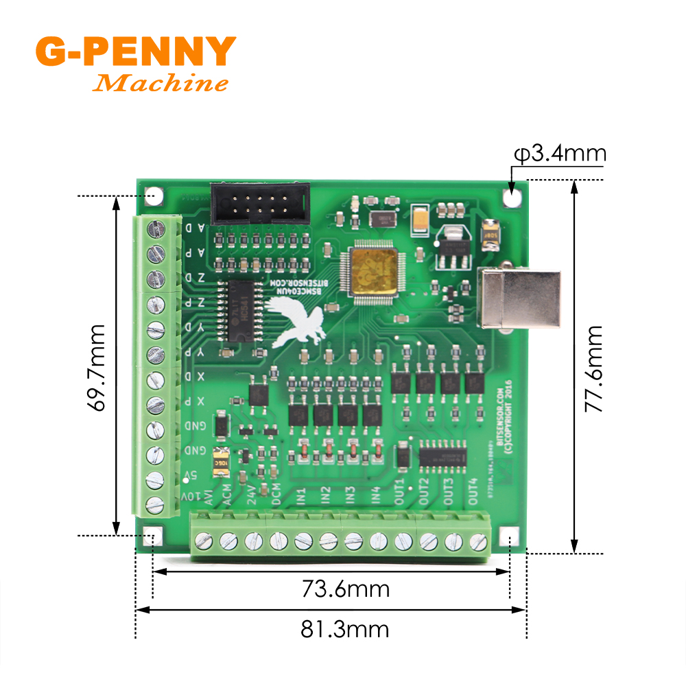 G-PENNY НОВИНКА! 4-осевой USB- – обзор и цена Mach3 Usb Cnc Controller 4 Axis 100Khz